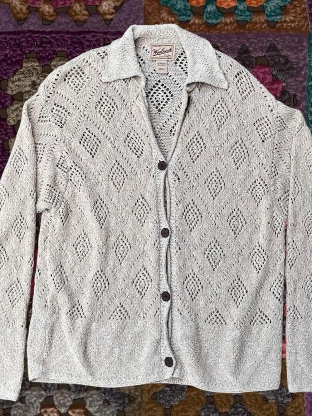 Woolrich Oatmeal Knit Cardigan